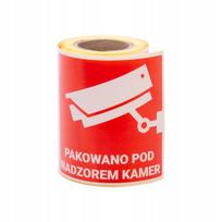 Lipdukai su užrašu „Stebima vaizdo kameromis“ (100 vnt.)