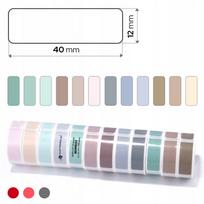 Lipnių etikečių rinkinys Niimbot D11 D110 D101 H1S, 12x40 mm, 12 ritinėlių