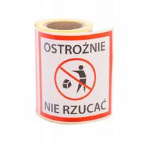 Įspėjamieji lipdukai siuntoms „Nemėtyti“, 100 vnt.
