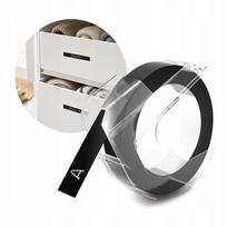 Lipni juostelė DYMO Omega Junior, 9 mm x 3 m, juoda