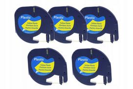 Lipni juostelė DYMO LetraTag, 12 mm x 4 m, geltona, 5 vnt., LT-91202 S0721570