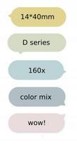 Lipdukai NIIMBOT Label Series D, 14 x 40 mm, 160 vnt., spalvoti, tinka D110 D11 D101