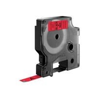Lipni juostelė DYMO D1, 9 mm x 7 m, raudona su juodu užrašu, S0720720