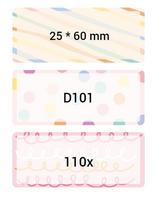 Lipdukų etiketės NIIMBOT D101, 25 x 60 mm, 110 vnt., spalvotos