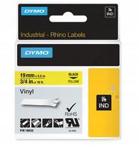 Etiketės juosta DYMO IND Rhino, geltona, 19 mm x 5,5 m