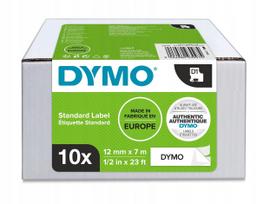 Lipni juostelė DYMO D1 45013, 12 mm x 7 m, balta su juodu tekstu, 10 vnt.