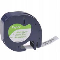 Popierinė juostelė Dymo LT100H, LT200B, LT QX50, LetraTag, balta