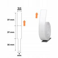 Lipdukai kabeliams NIIMBOT, balti, 12,5x109 mm, 60 vnt., B18