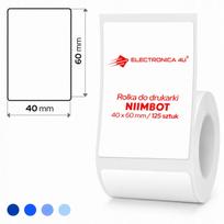 Baltos savaime lipnios etiketės Niimbot B1/B4/B21/B3S, 40x60 mm, termiškai spausdinamos