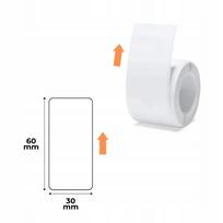 Lipdukų etiketės NIIMBOT, baltos, 30x60 mm, 125 vnt., tinka B1, B21/B21 Pro, B3S