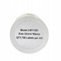 Etiketės DYMO LW 11351 S0722360, 54 x 11 mm, 1500 vnt., papuošalams
