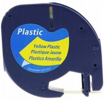 Plastikinė etiketė Specmark DYMO LetraTag, geltona, 12 mm x 4 m