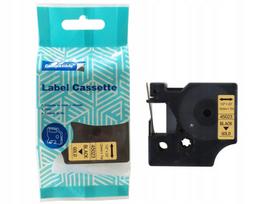 Etiketės juostelė PRISM Dymo D1 45023, 12 mm x 7 m, juoda ant auksinės, pakaitinė