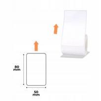 Lipdukų etiketės NIIMBOT, baltos, 50x80 mm, 95 vnt., tinka B1, B21/B21 Pro, B3S/B31