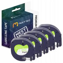 Etiketės juostelė Dymo LetraTag, balta su juodu tekstu, 12 mm, 5 vnt., 59421