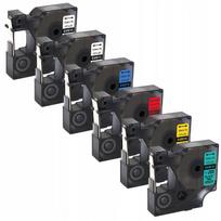 Etiketės juostos Dymo LM160/LM280, D1, 12 mm, 6 spalvos