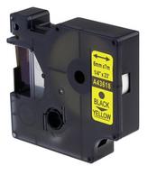 Etikečių juostelė Dymo D1 6 mm, geltona su juodu, LabelManager