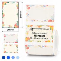 Lipnios etiketės spausdintuvui Niimbot B1/B4/B21/B3S/B31, 50x30 mm