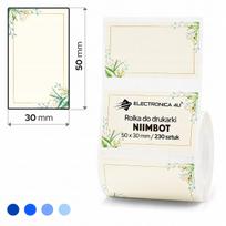 Lipnios etiketės spausdintuvui Niimbot B1/B4/B21/B3S/B31, 50x30 mm