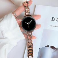Skirta Samsung Galaxy Watch 8/8Classic Ultra Dirželis Grandinėlės tipo Apyrankė Riešo dirželis Watch 8 40MM 44mm 46MM 47MM Dirželio priedai Galaxy 8 Band rožinio aukso spalvos