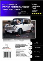 Blizgus savaime lipnus fotopopierius A4, 50 lapų, lengvai nuplėšiama plėvelė