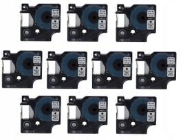 Lipnios juostos rinkinys Dymo D1 45013, 12 mm x 7 m, balta su juodu užrašu, 10 vnt., S0720530