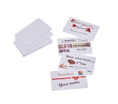 PVC plastikinės kortelės, dvipusei spaudai, 85,5 x 54 mm, 50 vnt.
