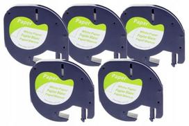 Etiketės juostelė DYMO LetraTag 59421, 12 mm x 4 m, balta, 5 vnt., PREMIUM S0721500