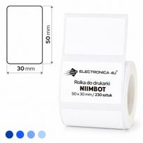 Savitvirtės baltos etiketės Niimbot B1/B4/B21/B3S, 50x30 mm, termo