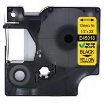 Etiketės juostelė DYMO D1 45018, 12 mm x 7 m, geltona su juodu tekstu