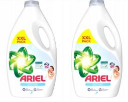 Skalbimo skystis baltiems ir šviesiems audiniams Ariel Sensitive, 2 x 3 l, 2 x 60 skalbimų