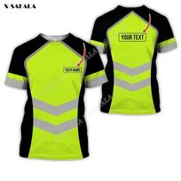 Individualus vardas Linininko Suvirintojo Sunkvežimio vairuotojo Mechaniko Elektriko Sunkvežimis 3D spausdinimo T-shirt Vyriškas Viršus Marškinėliai Ne Darbo drabužiai Cosplay Saugos uniforma L sidabras