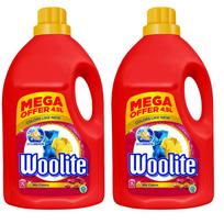 Skalbiklio rinkinys spalvotiems drabužiams WOOLITE su keratinu, 2 x 4,5 l