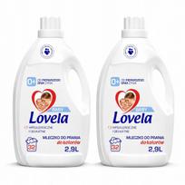 Skystas skalbiklis spalvotiems drabužiams LOVELA Baby Milk, 2 x 2,9 l, 64 skalbimai