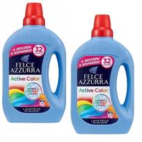 Skalbimo gelis spalvotiems drabužiams Felce Azzurra Active Color, 2 x 1,595 l, 32 skalbimams