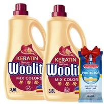 Skystas skalbiklis spalvotiems drabužiams Woolite, 2 x 3,6 l (120 skalbimų) + dovana