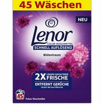 Skalbimo milteliai LENOR Color Blütentraum, gėlių kvapo, 45 skalbimams, 2,475 kg, Vokietija