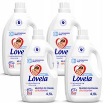 Skystas hipoalerginis skalbiklis spalvotiems drabužiams Lovela Baby, 4,5 l, 4 vnt., 200 skalbimų