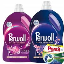 Skalbimo skystis Perwoll Renew Dark Bloom Blossom, 2 x 3 l, 120 skalbimų + dovana