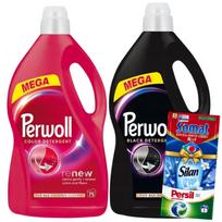 Skalbimo gelis Perwoll Renew Black Blossom, 2 x 3,75 l + dovana