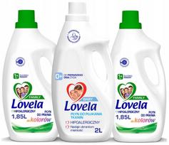 Skalbiklio rinkinys Lovela Family: 2 x spalvotiems drabužiams, 1,85 l + skalbimo gelis 56 skalbimams
