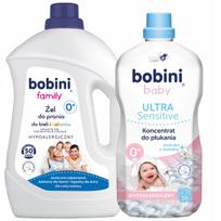 Skalbimo gelis BOBINI Family 2,5 l ir hipoalerginis skalavimo skystis 1,8 l, rinkinys