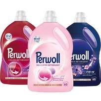 Skalbimo gelis Perwoll Renew Dark Bloom, vilnai ir tamsiems audiniams, 3 x 3 l, 180 skalbimų