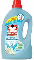Skalbimo skystis OMINO BIANCO su baltųjų muskuso aromatu, 1,76 l, 44 skalbimai