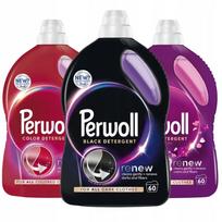Skalbimo skystis Perwoll Renew Dark Blossom, spalvotiems drabužiams, 3 x 3 l (180 skalbimų)