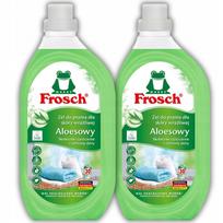 Skalbimo gelis su alavijais Frosch, 2 x 1,5 l, visų spalvų audiniams, 60 skalbimų