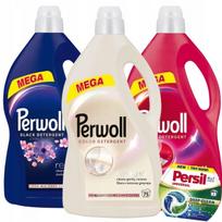 Skalbimo gelis juodiems drabužiams Perwoll Renew Black Blossom, 3 x 3,75 l (225 skalbimų) + dovana