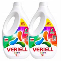 Skalbimo gelis VERIELL spalvotiems drabužiams, 2 x 5 l, 250 skalbimų