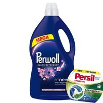Skalbimo skystis juodiems audiniams Perwoll Renew Dark Bloom, 3,75 l, 75 skalbimų + dovana