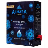 Skalbimo gelis spalvotiems ir tamsiems drabužiams ALMARA, 3 l, su dozatoriumi, 100 skalbimų